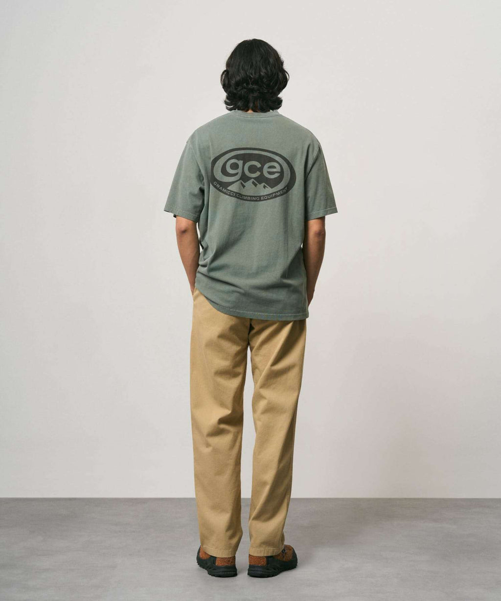 Gramicci G Pant in chino fabric with webbing belt and gusseted crotch for mobility