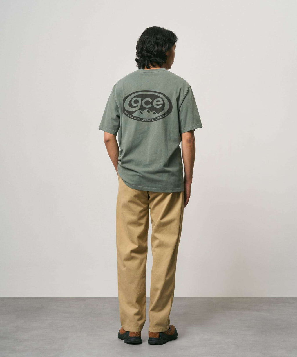 Gramicci G Pant in chino fabric with webbing belt and gusseted crotch for movement