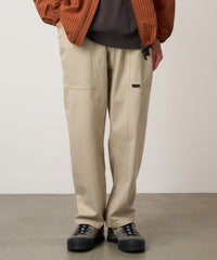 Gramicci Gadget Pant in oat with organic cotton, webbing belt, gusseted crotch, and multiple utility pockets