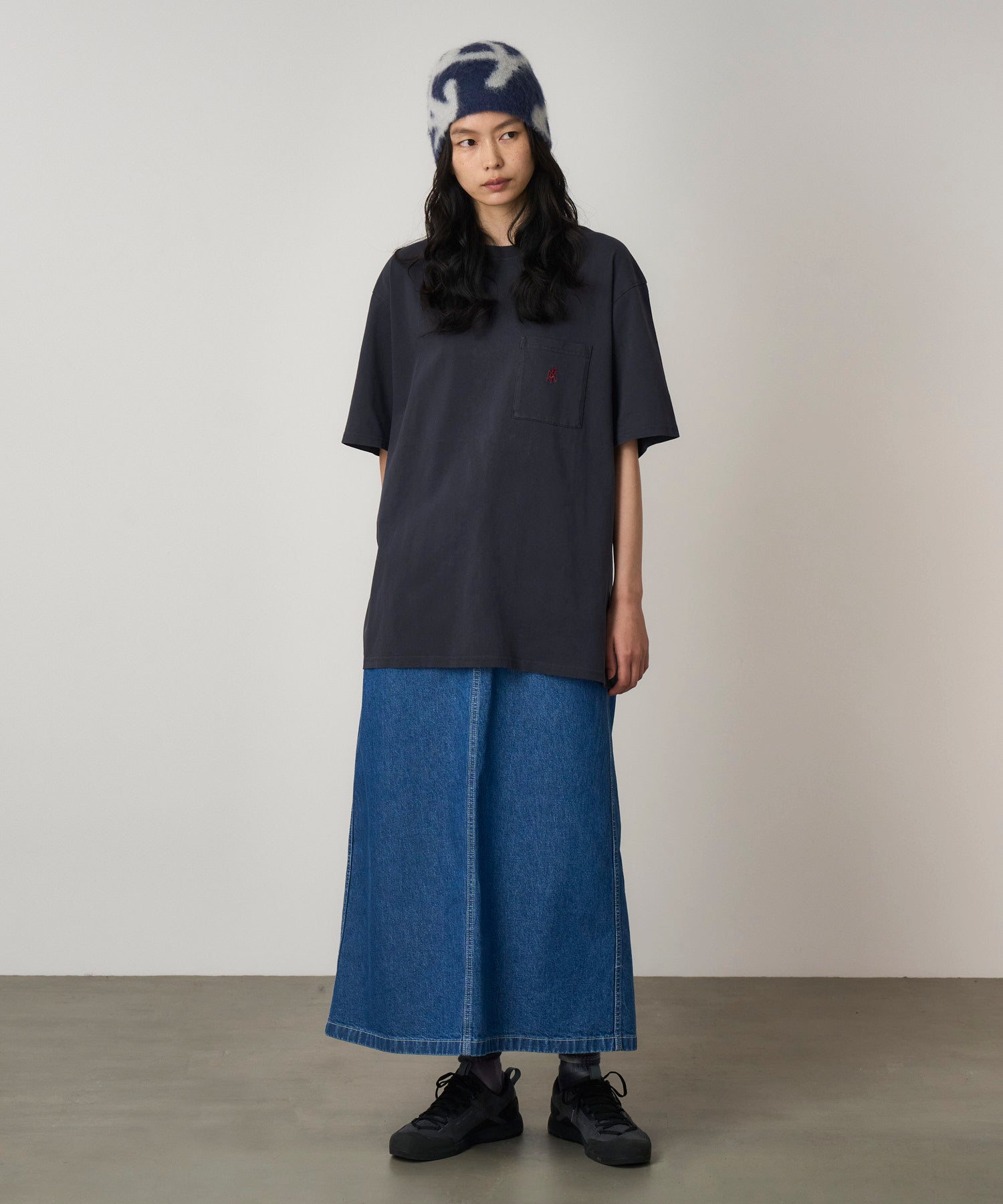 Gramicci One Point Pocket Tee in Navy Pigment