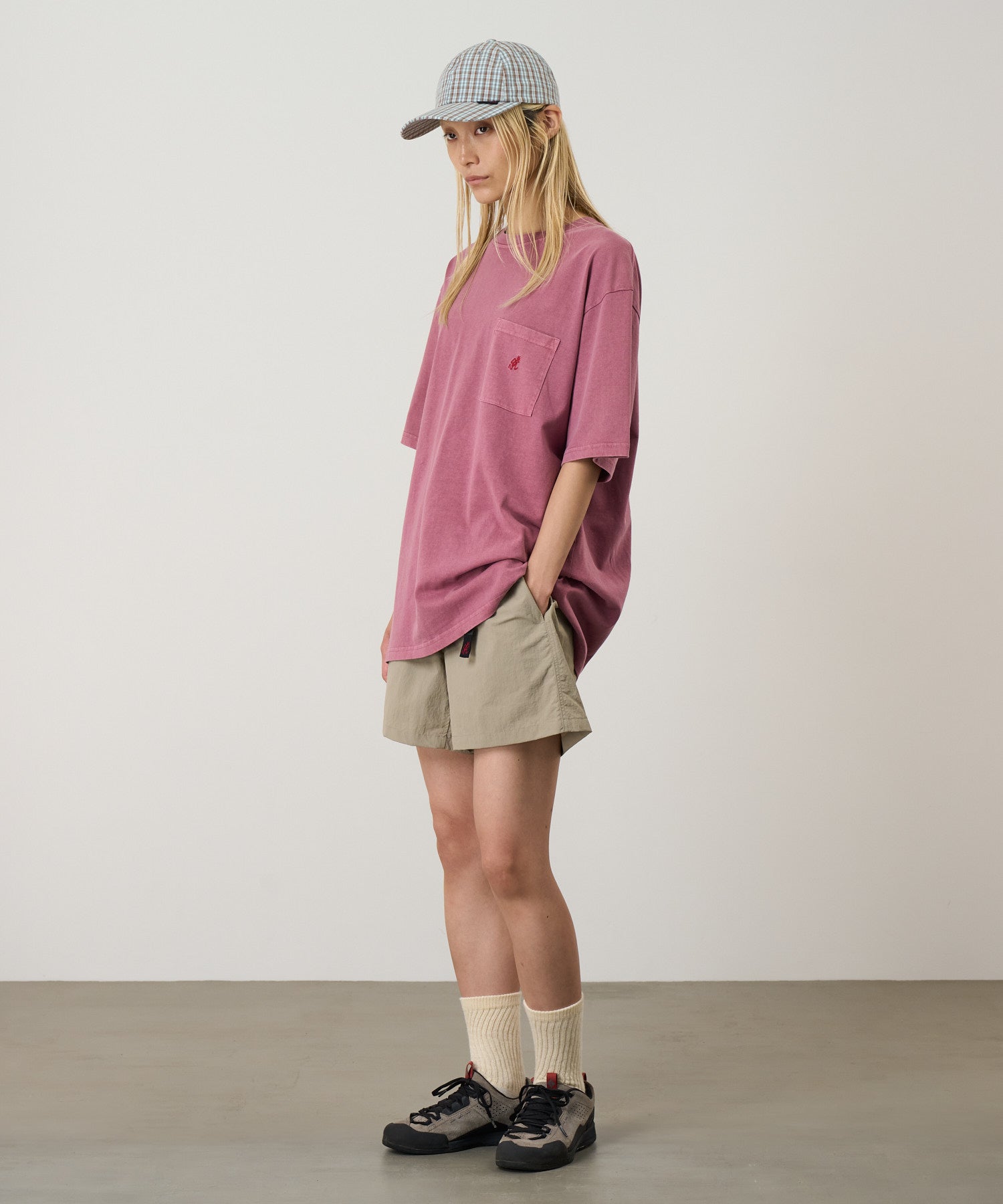 Gramicci One Point Pocket Tee in Red Pigment