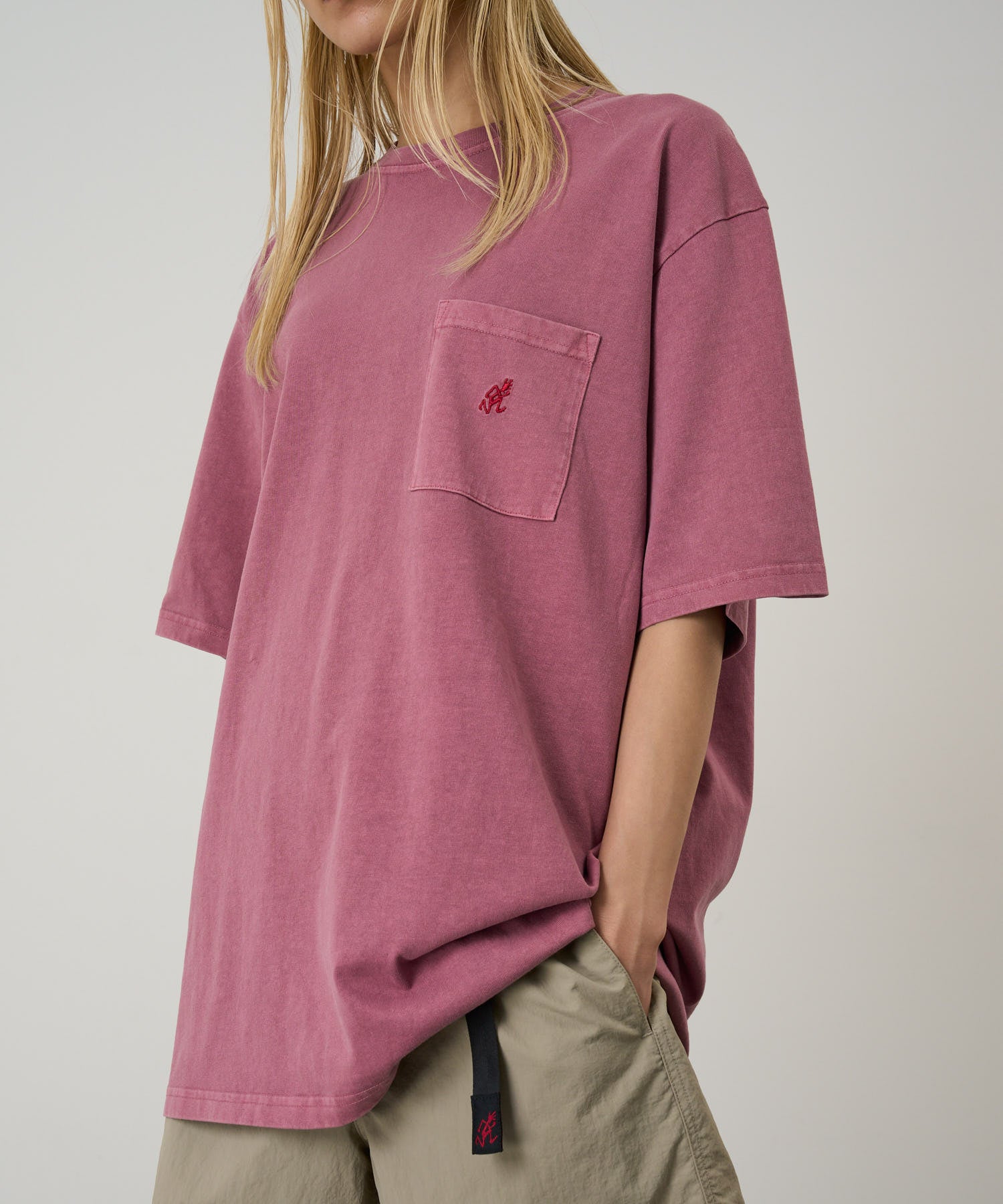 Gramicci One Point Pocket Tee in Red Pigment