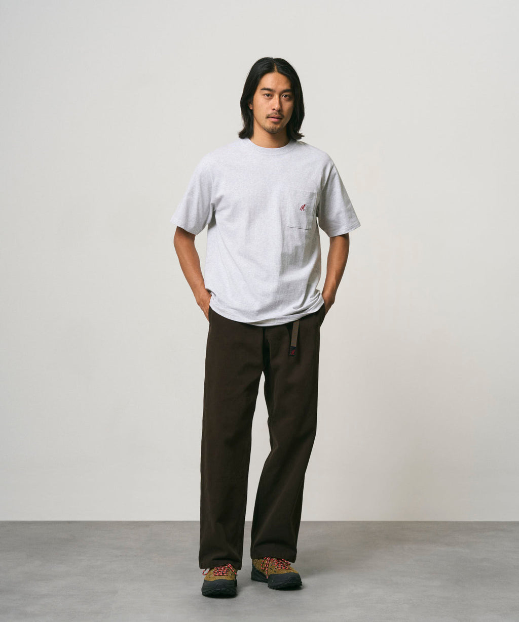 Gramicci One Point Pocket Tee in Heather Ash