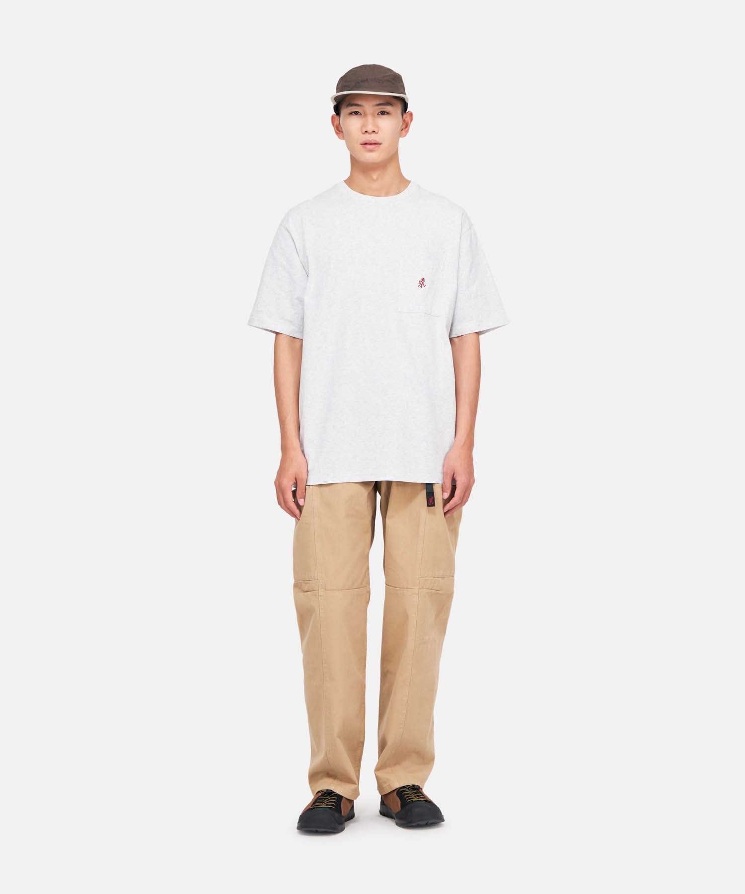 Gramicci One Point Pocket Tee in Heather Grey