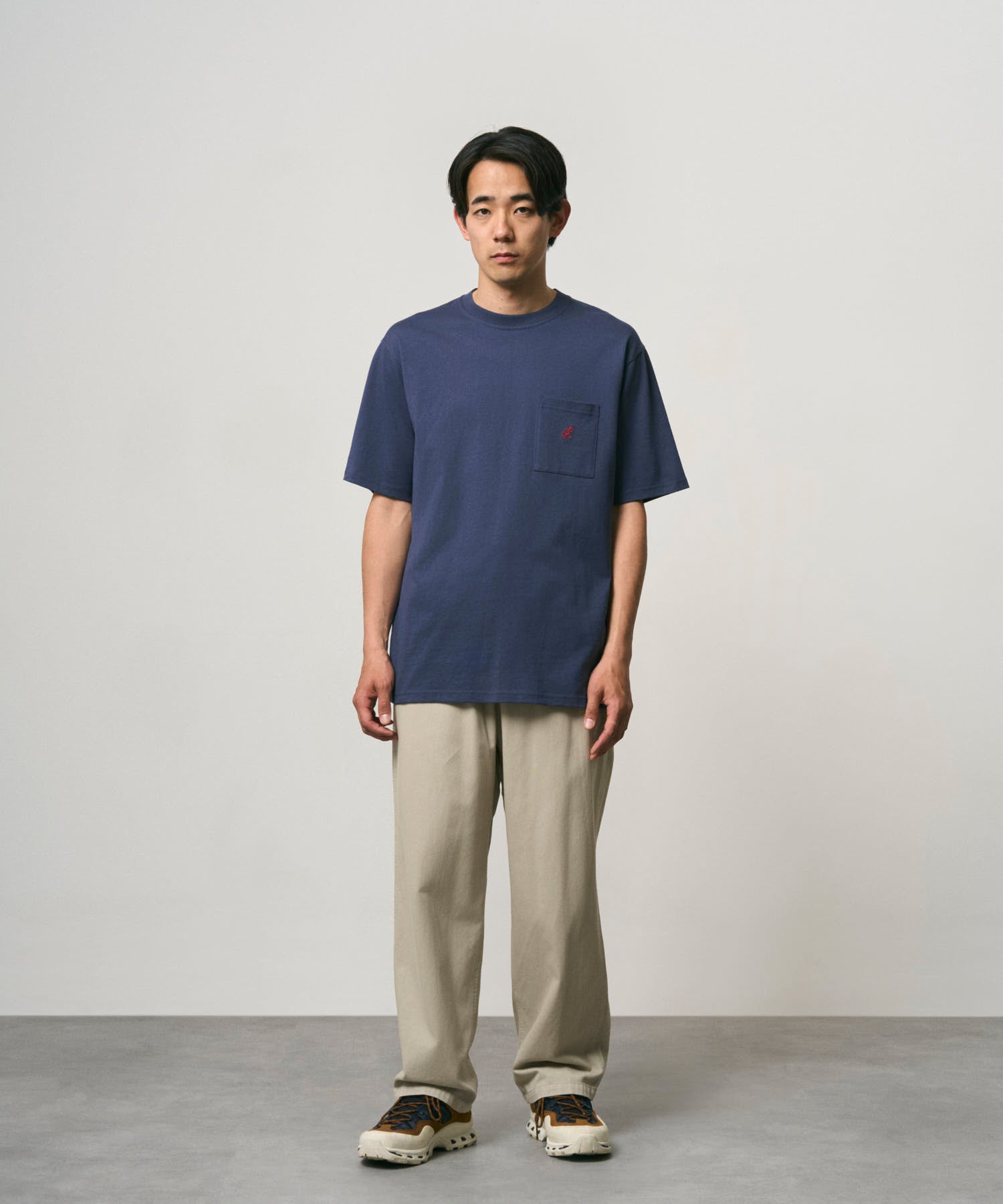 Gramicci One Point Pocket Tee in Navy
