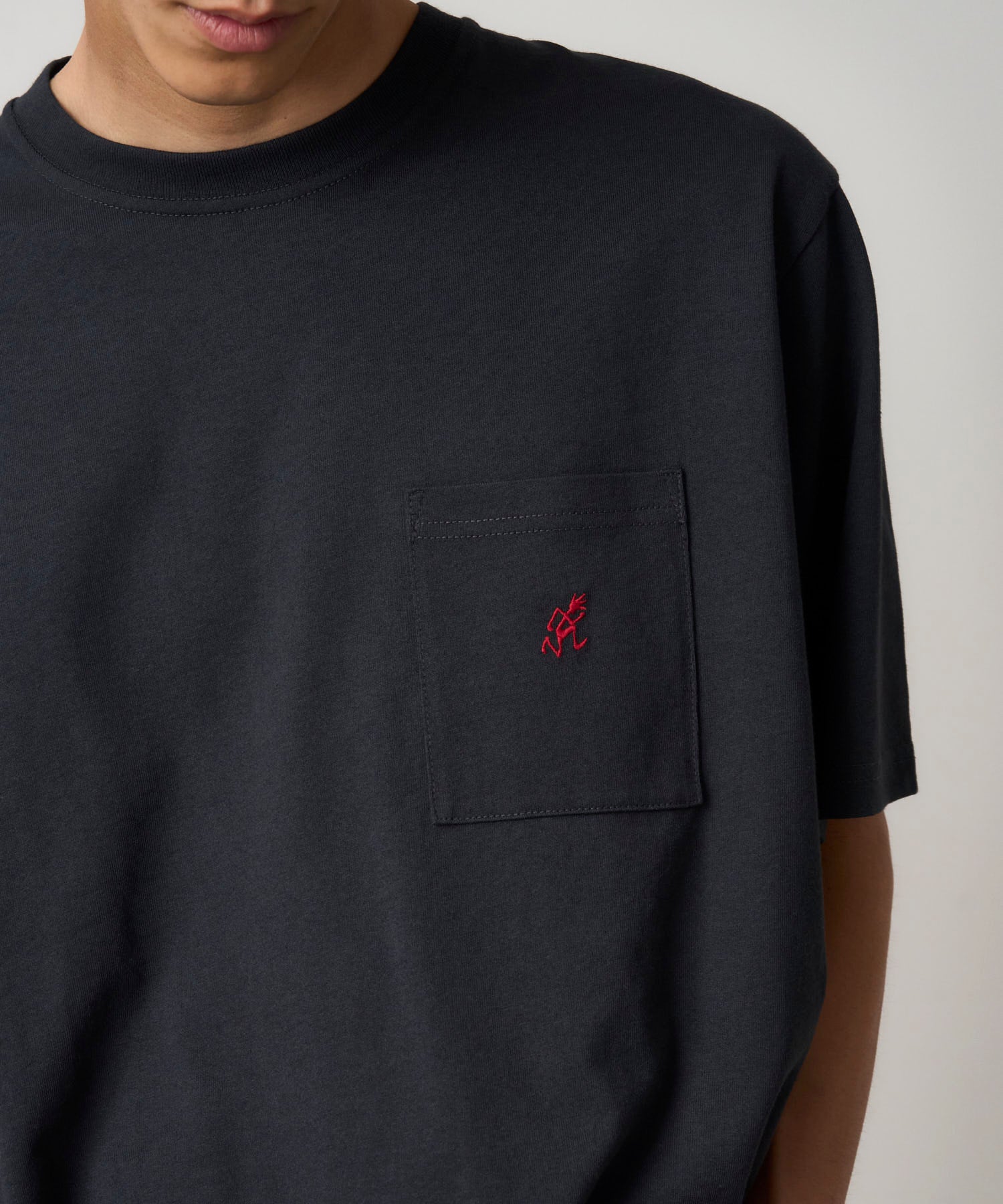 Gramicci One Point Pocket Tee in Vintage Black