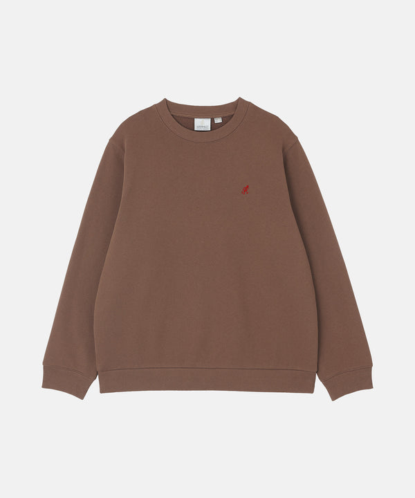 Gramicci One Point Crew Sweatshirt in Brown