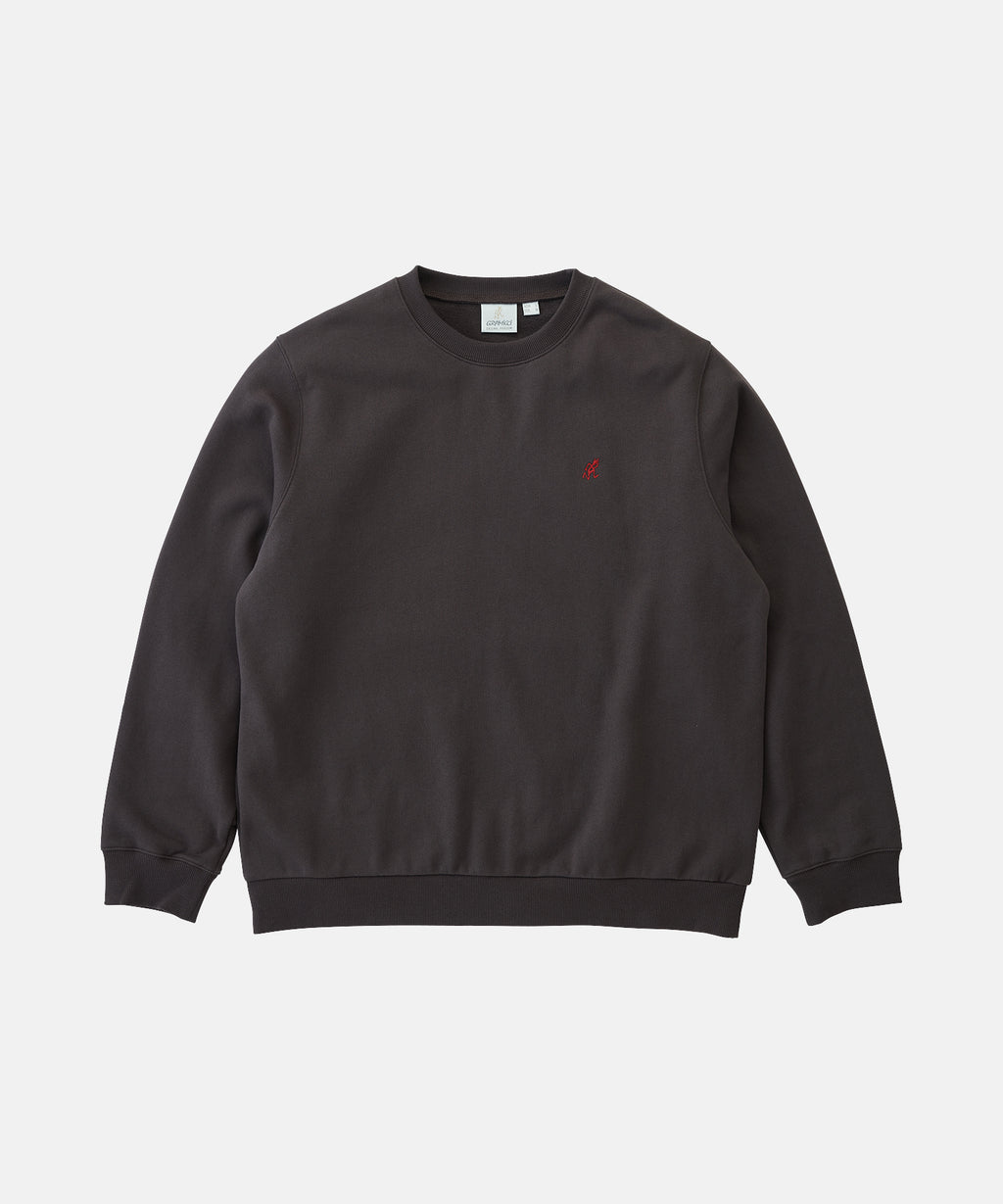 Gramicci One Point Crew Sweatshirt in Deep Brown