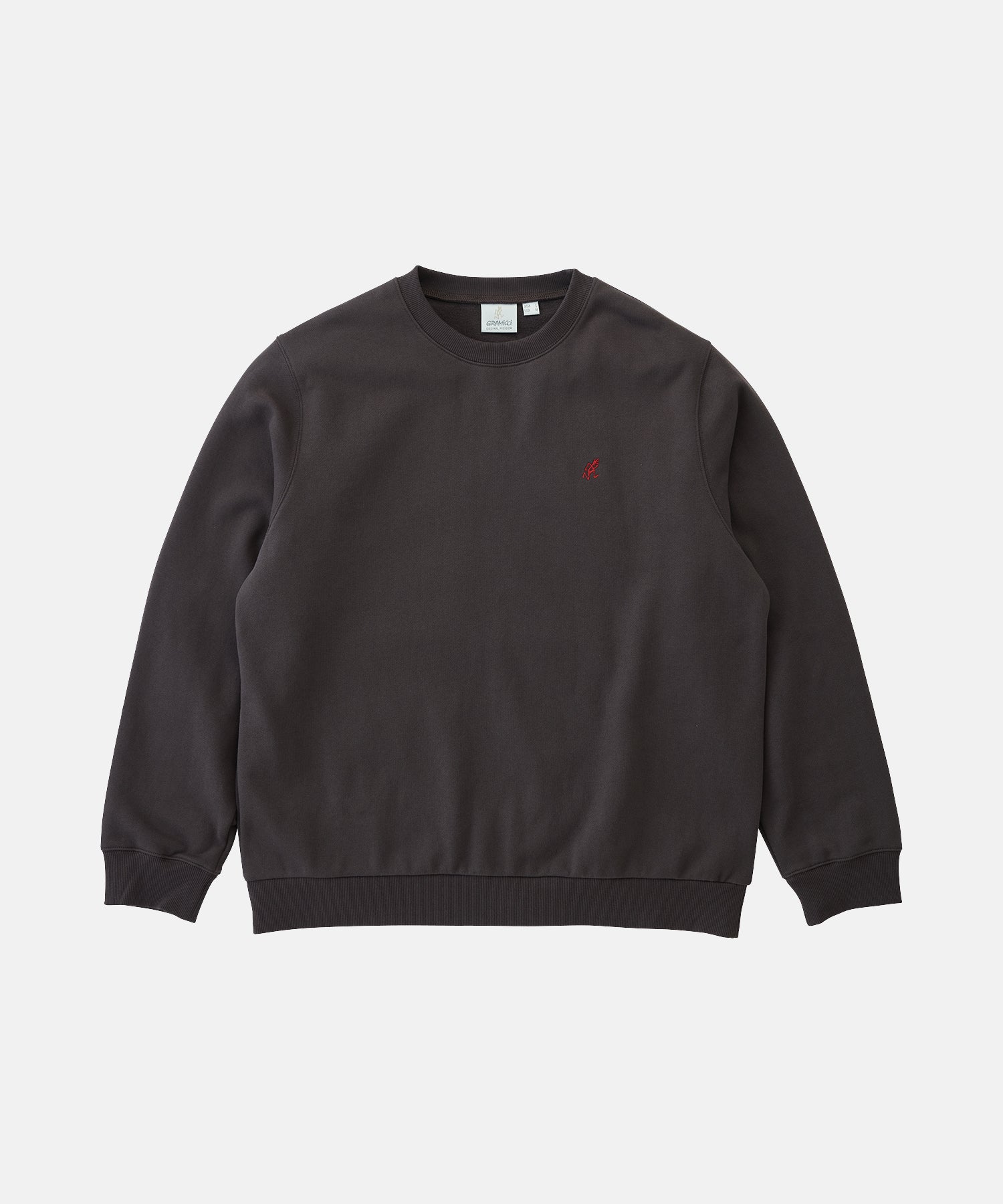 Gramicci One Point Crew Sweatshirt in Deep Brown