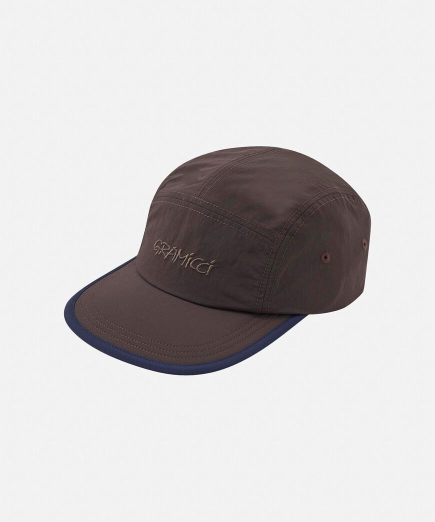 Gramicci Nylon Logo Cap in Brown