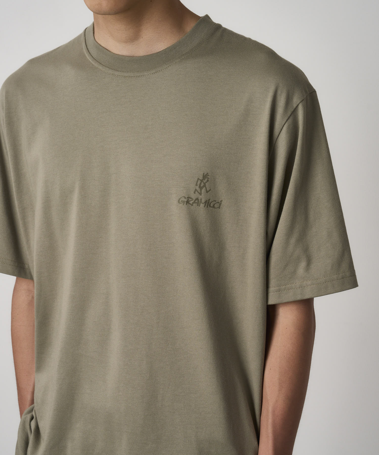 Gramicci One Point Logo Tee in Khaki