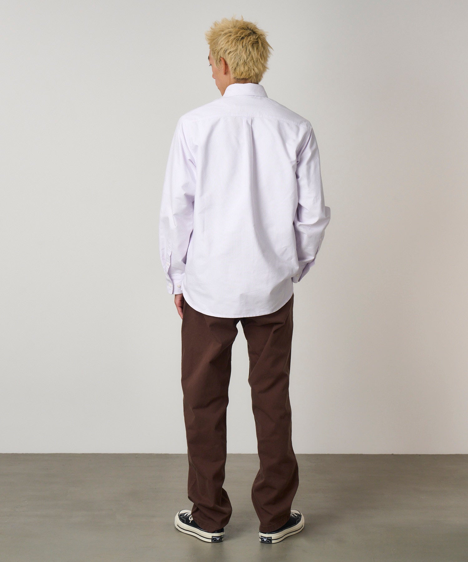 Gramicci Oxford Button Down Stance Shirt in Iris Stripe