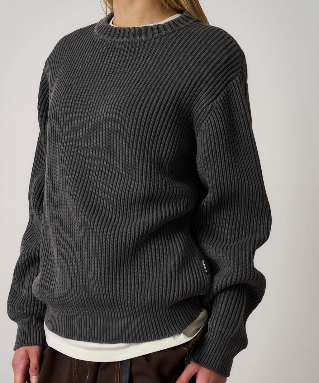 Gramicci Cotton Knit Sweater in Grey