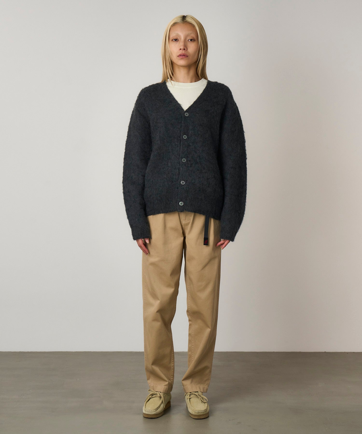 Gramicci Mohair Cardigan in Charcoal