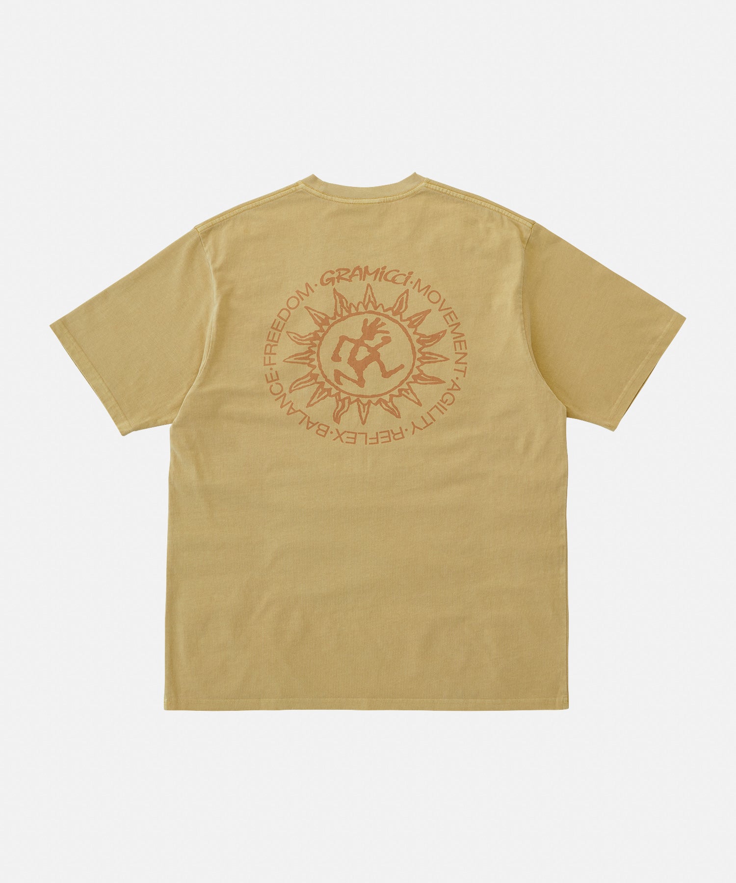 Gramicci Sun Tee in Mustard Pigment