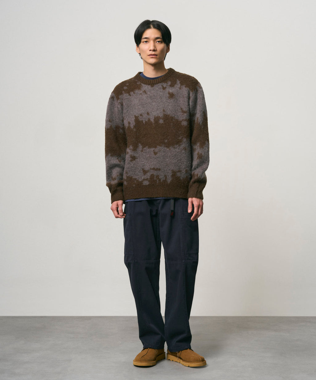 Gramicci Mohair Splatter Sweater in Slate Splatter