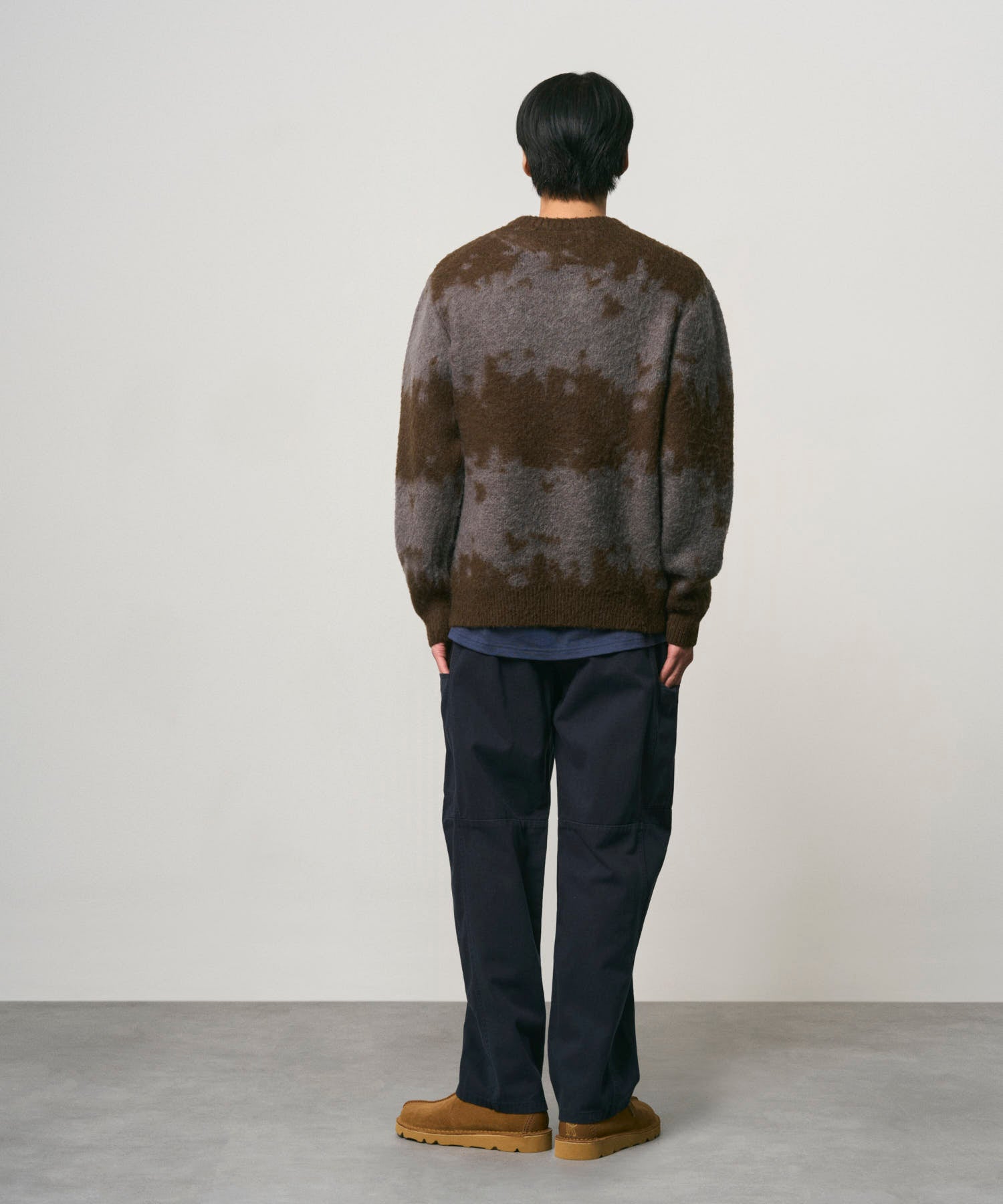 Gramicci Mohair Splatter Sweater in Slate Splatter