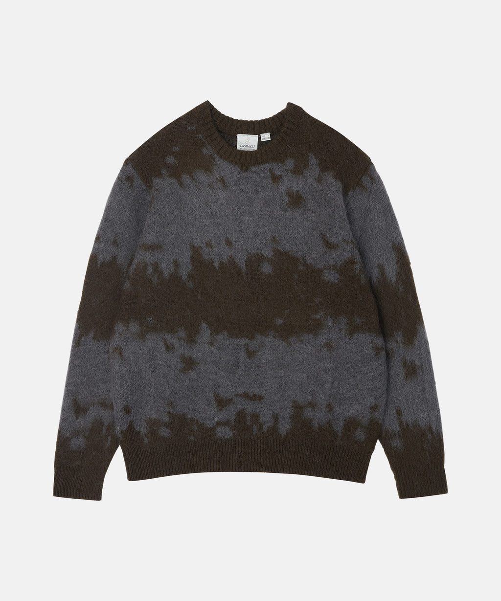 Gramicci Mohair Splatter Sweater in Slate Splatter