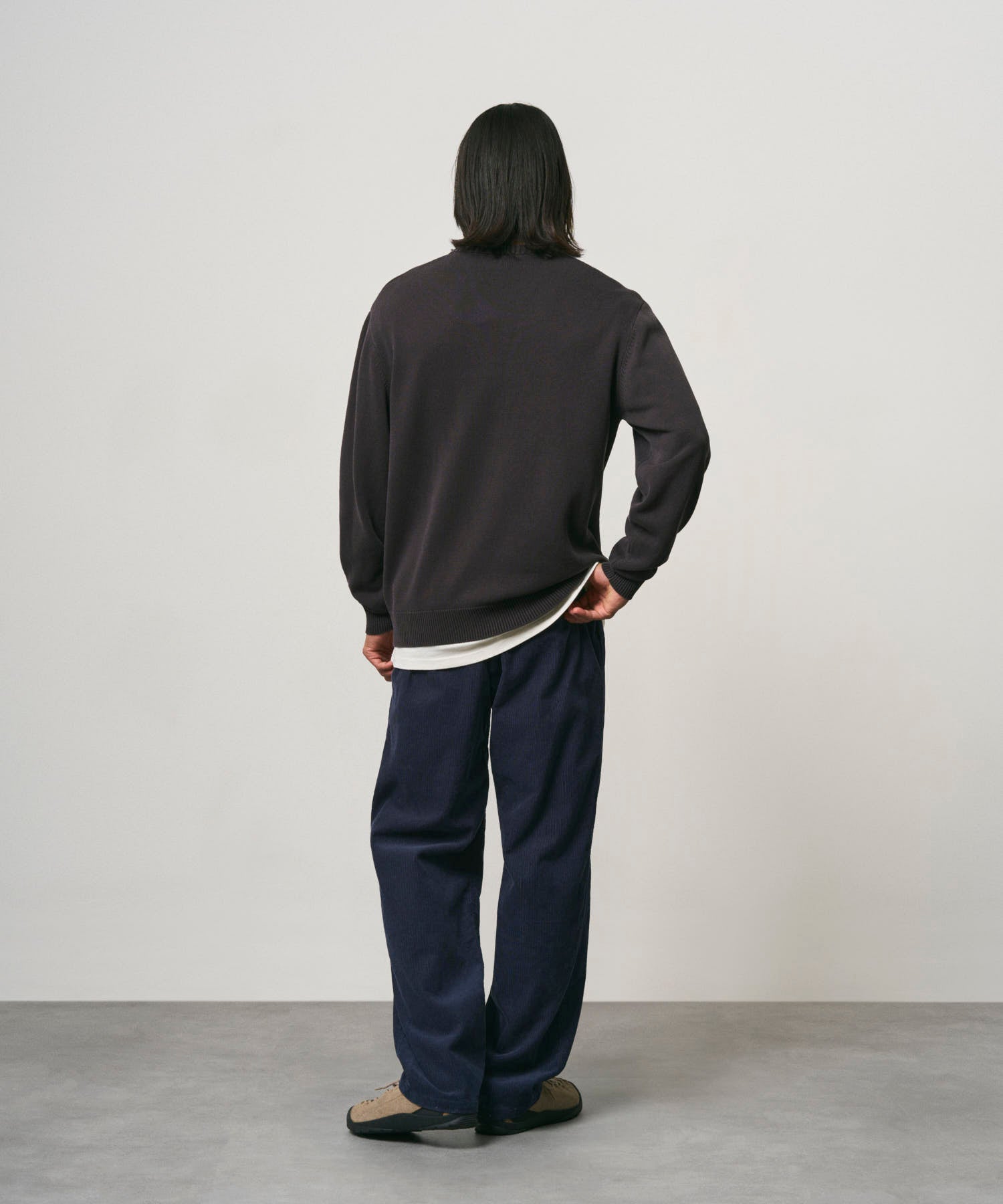 Gramicci Cotton Knit Crew in Charcoal