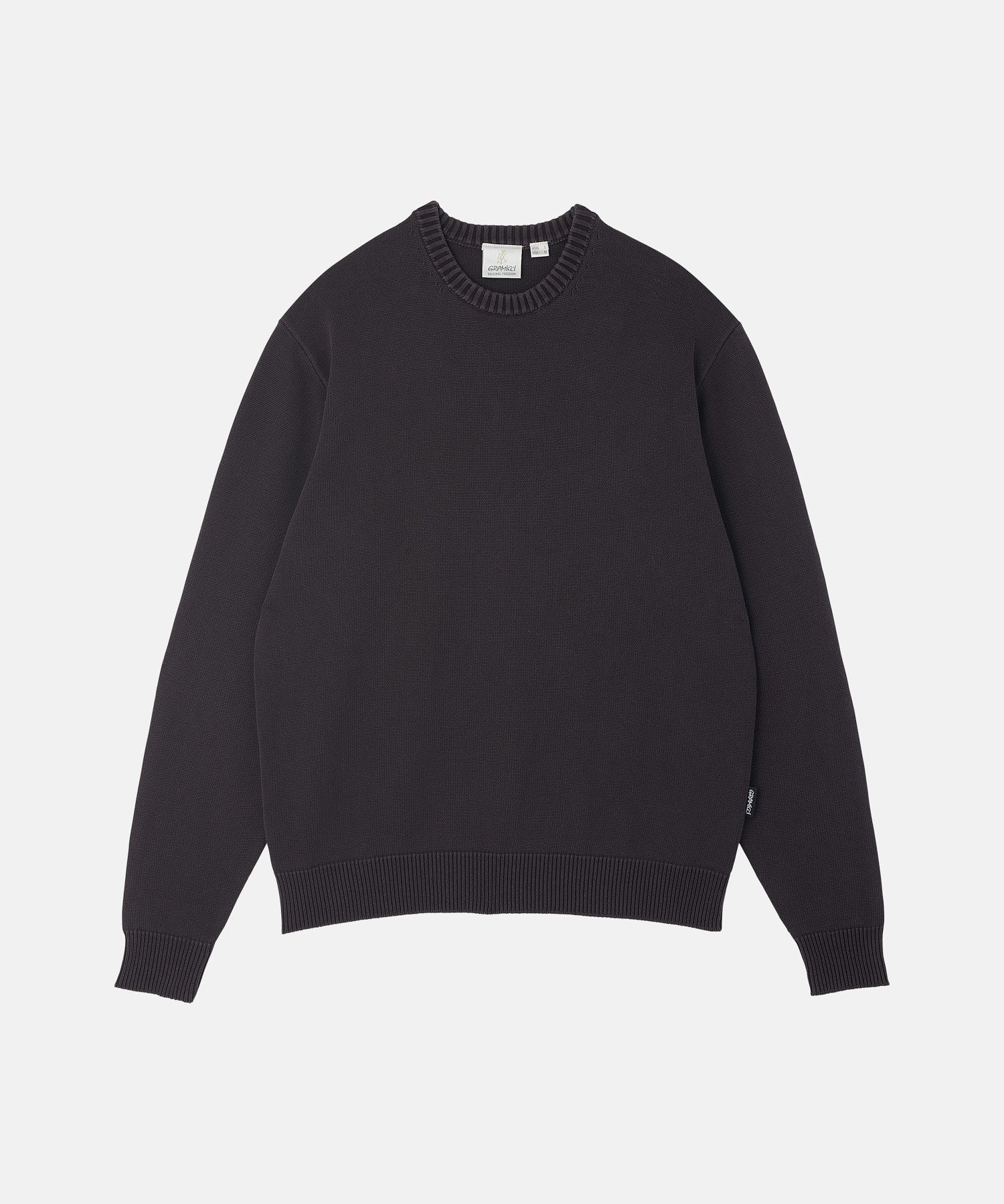 Gramicci Cotton Knit Crew in Charcoal