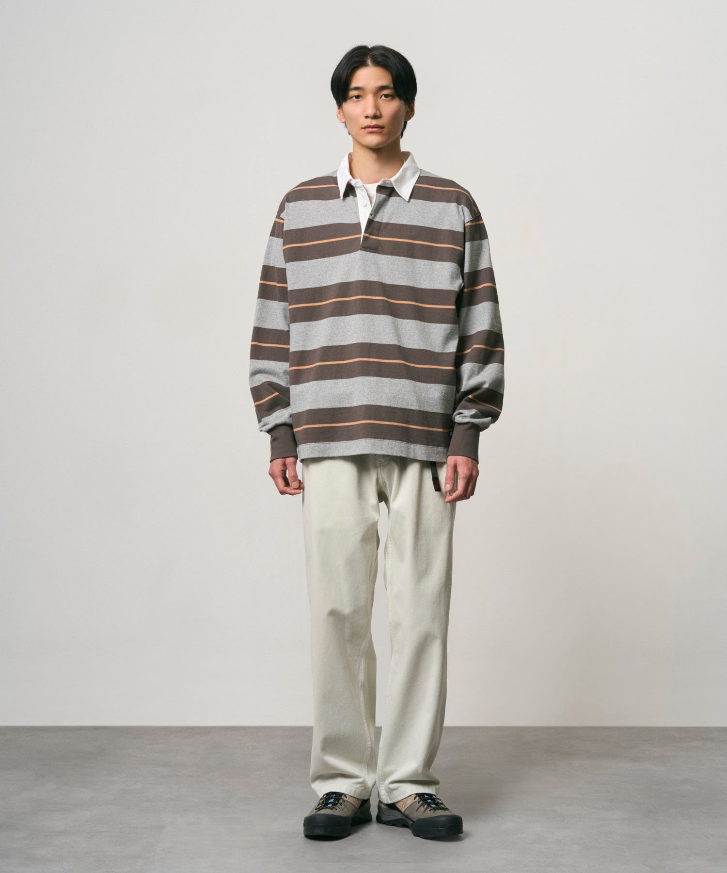 Gramicci Langdon Rugby Shirt in Hunter Grey