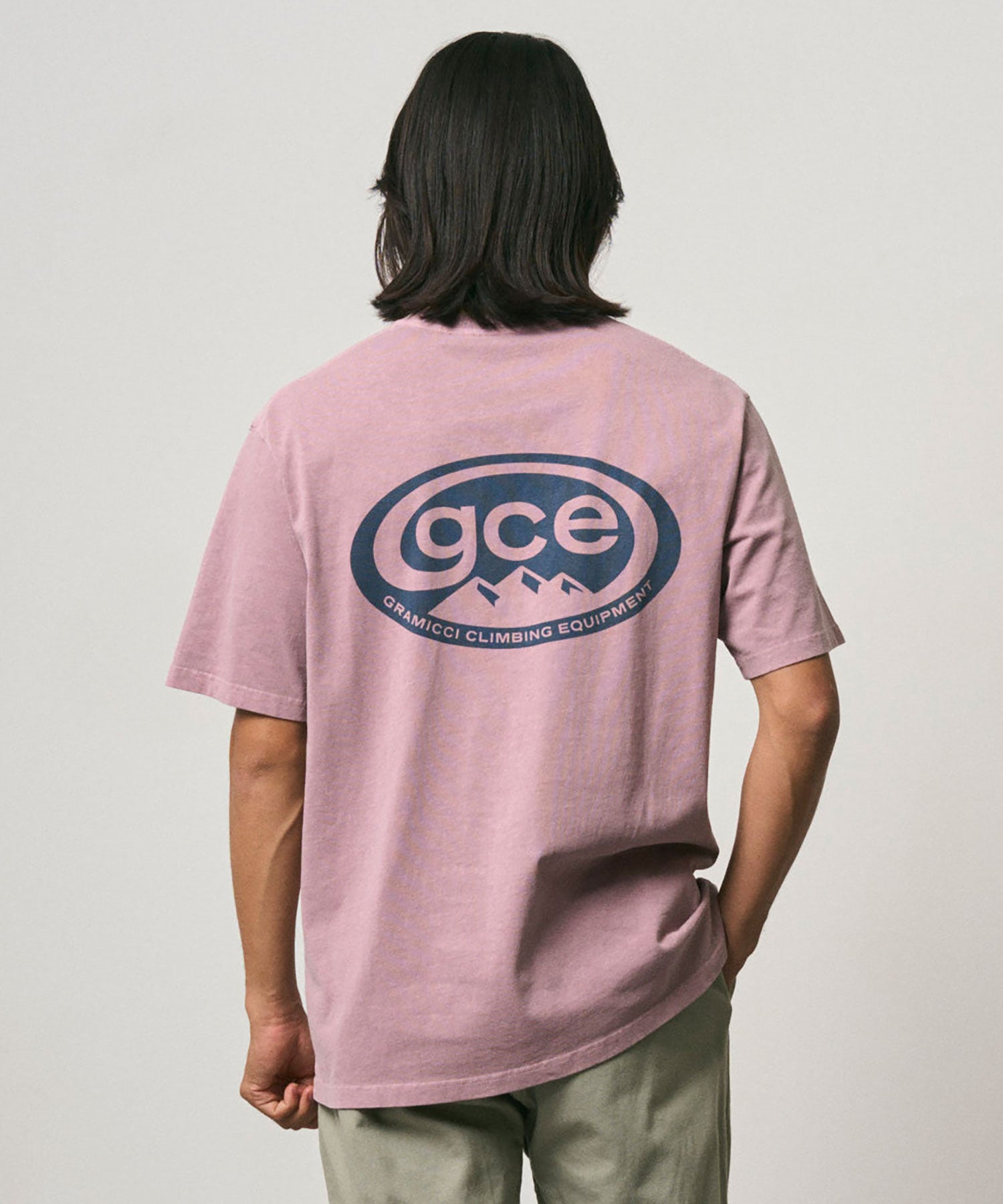 Gramicci GCE Tee Pigment Dyed in Lilac Pigment