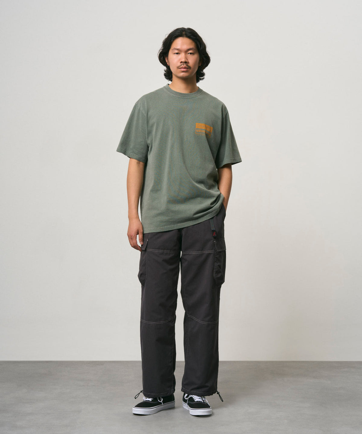 Gramicci Climbing Tee Pigment Dyed in Sage Pigment