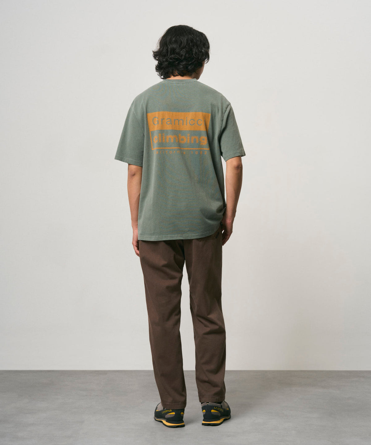 Gramicci Climbing Tee Pigment Dyed in Sage Pigment