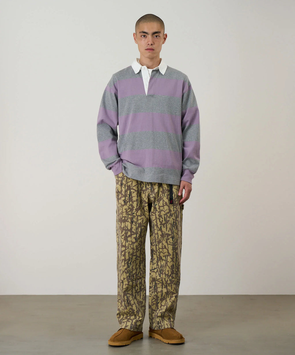 Gramicci Langdon Rugby Shirt in Heather / Purple