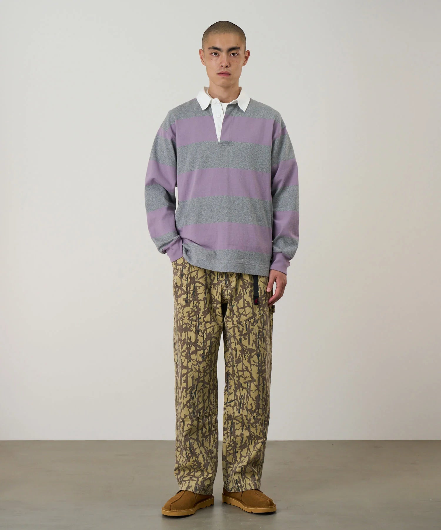 Gramicci Langdon Rugby Shirt in Heather / Purple