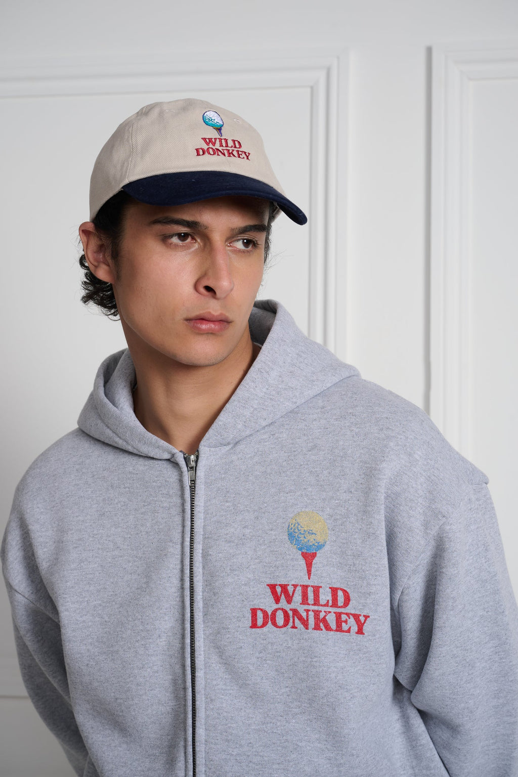 Wild Donkey Tee Hat in Ecru/Navy