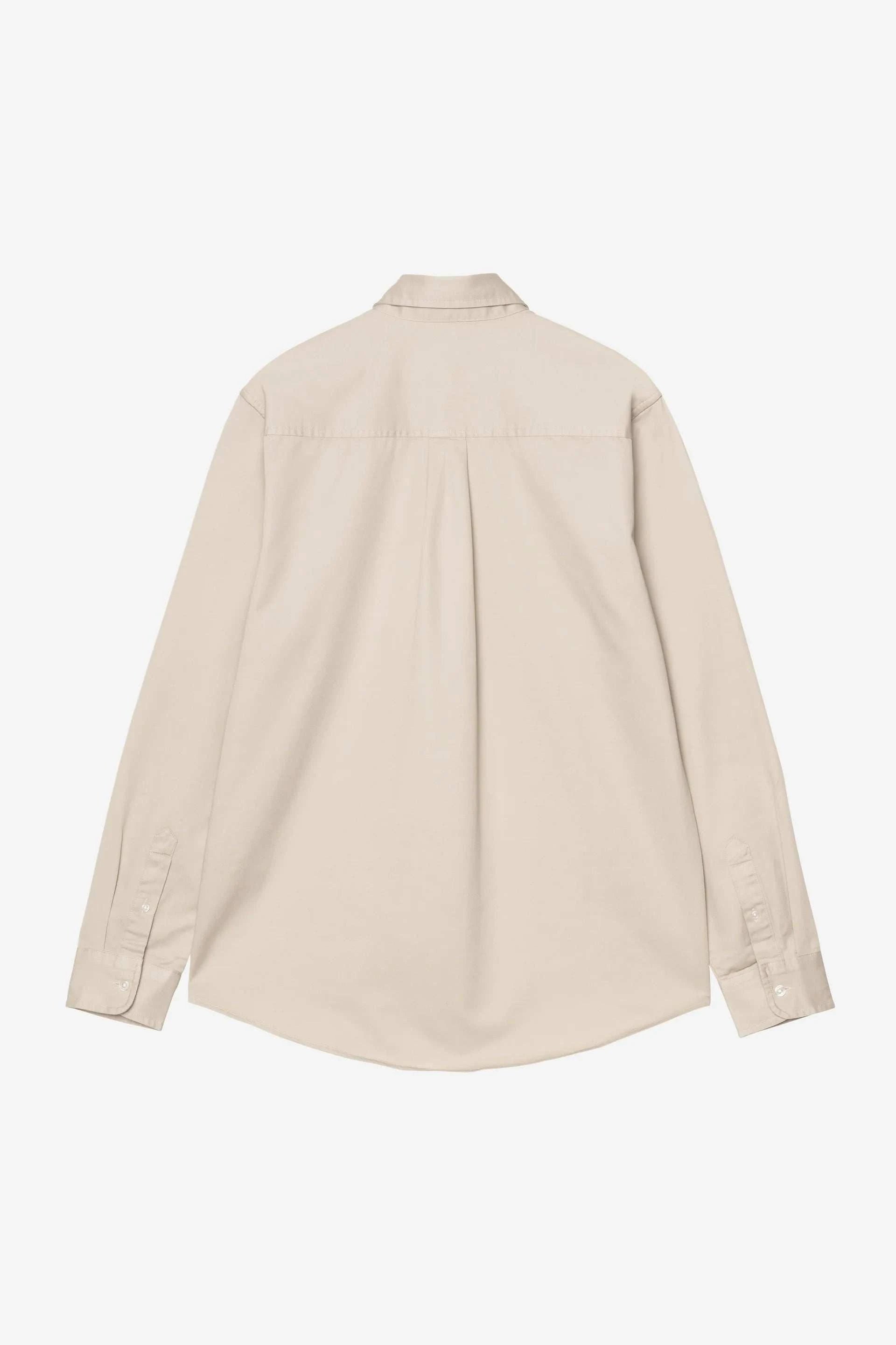 Carhartt WIP Long Sleeve Madison Shirt in Stone / White