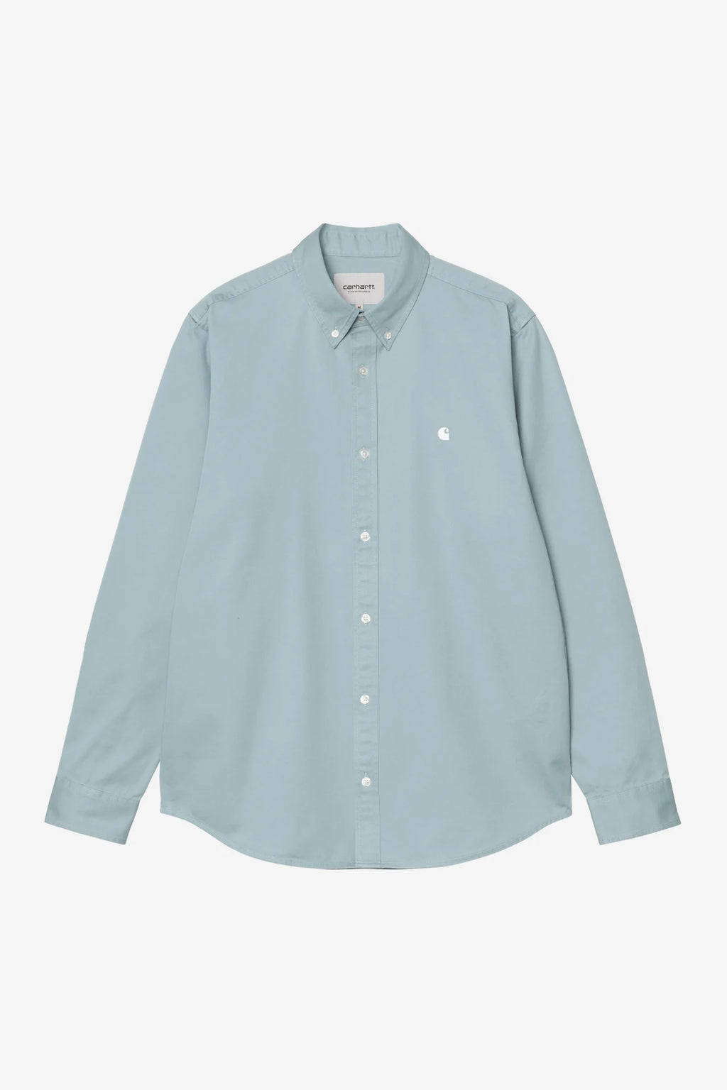 Carhartt WIP Long Sleeve Madison Shirt in Tourmaline / White