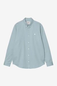 Carhartt WIP Long Sleeve Madison Shirt in Tourmaline / White