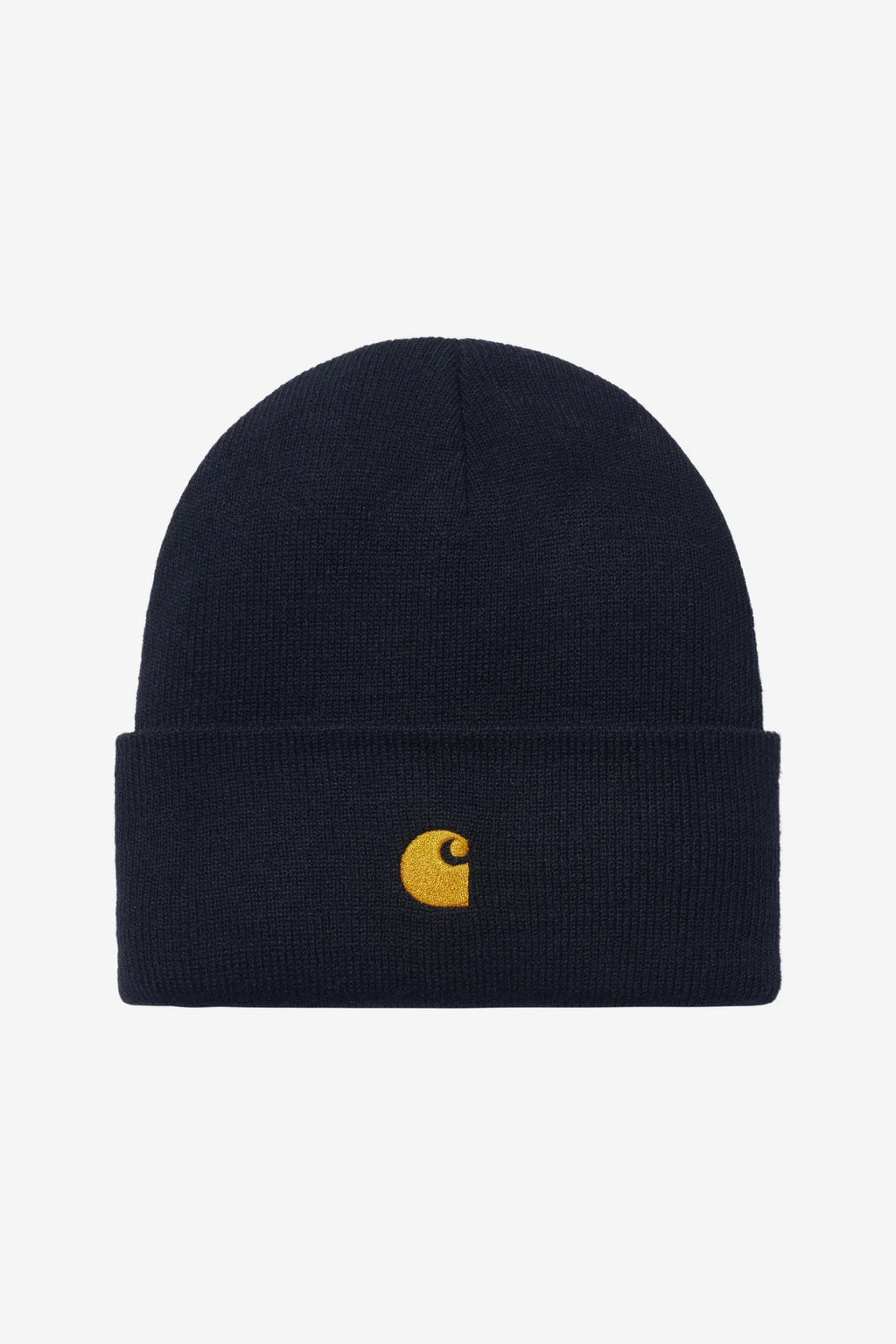 Carhartt WIP Chase Beanie in Dark Navy / Gold