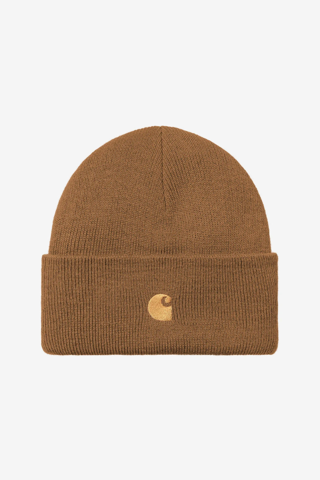 Carhartt WIP Chase Beanie in Hamilton Brown / Gold