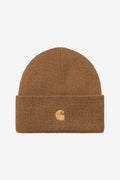 Carhartt WIP Chase Beanie in Hamilton Brown / Gold