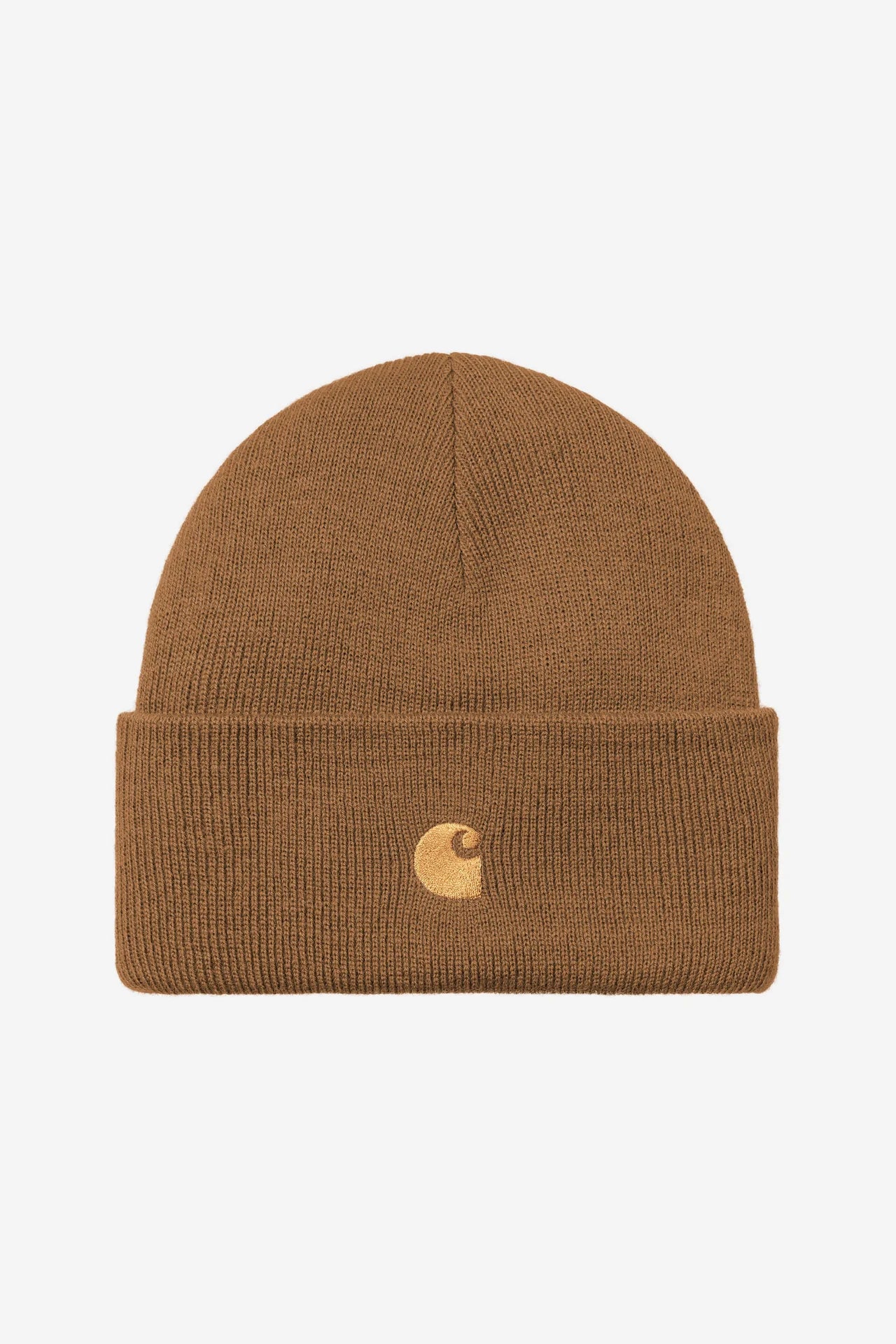 Carhartt WIP Chase Beanie in Hamilton Brown / Gold