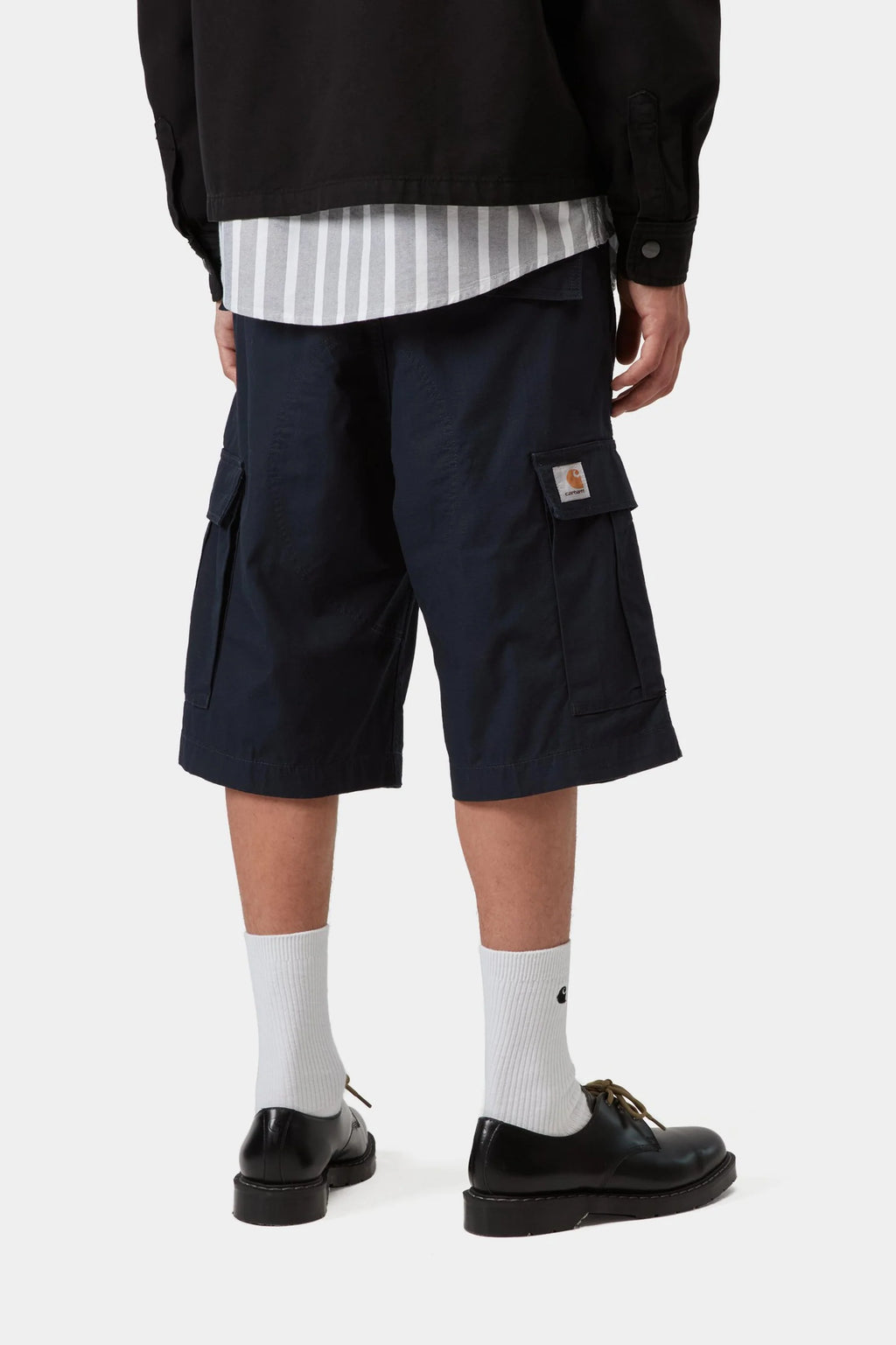 Carhartt WIP Regular Cargo Short in Deep Night Rinsed