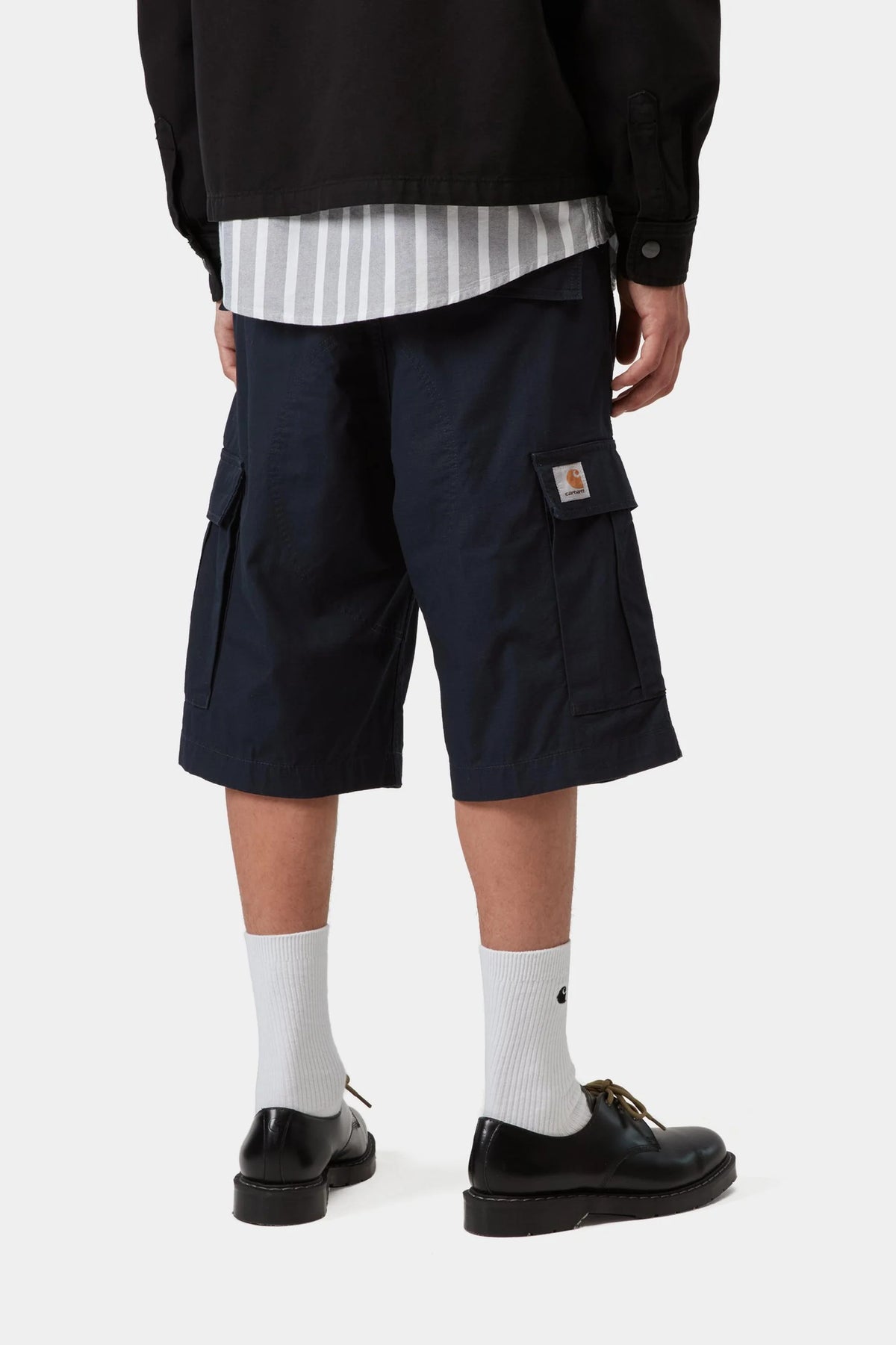 Carhartt WIP Regular Cargo Short in Deep Night Rinsed
