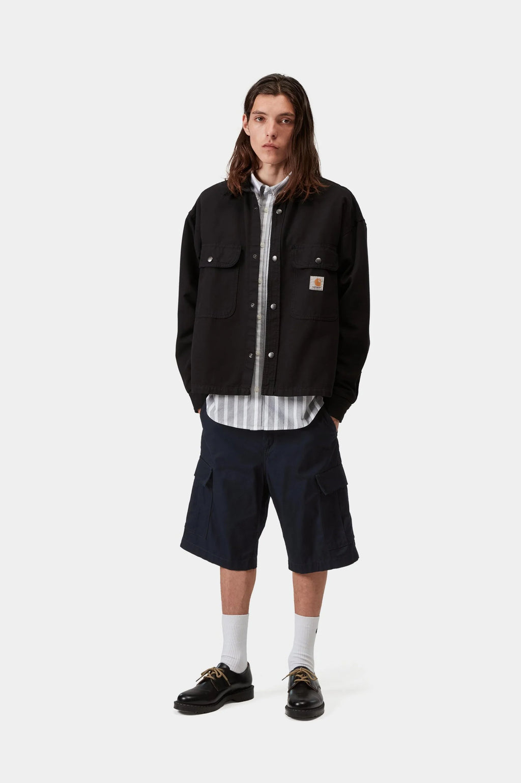Carhartt WIP Regular Cargo Short in Deep Night Rinsed