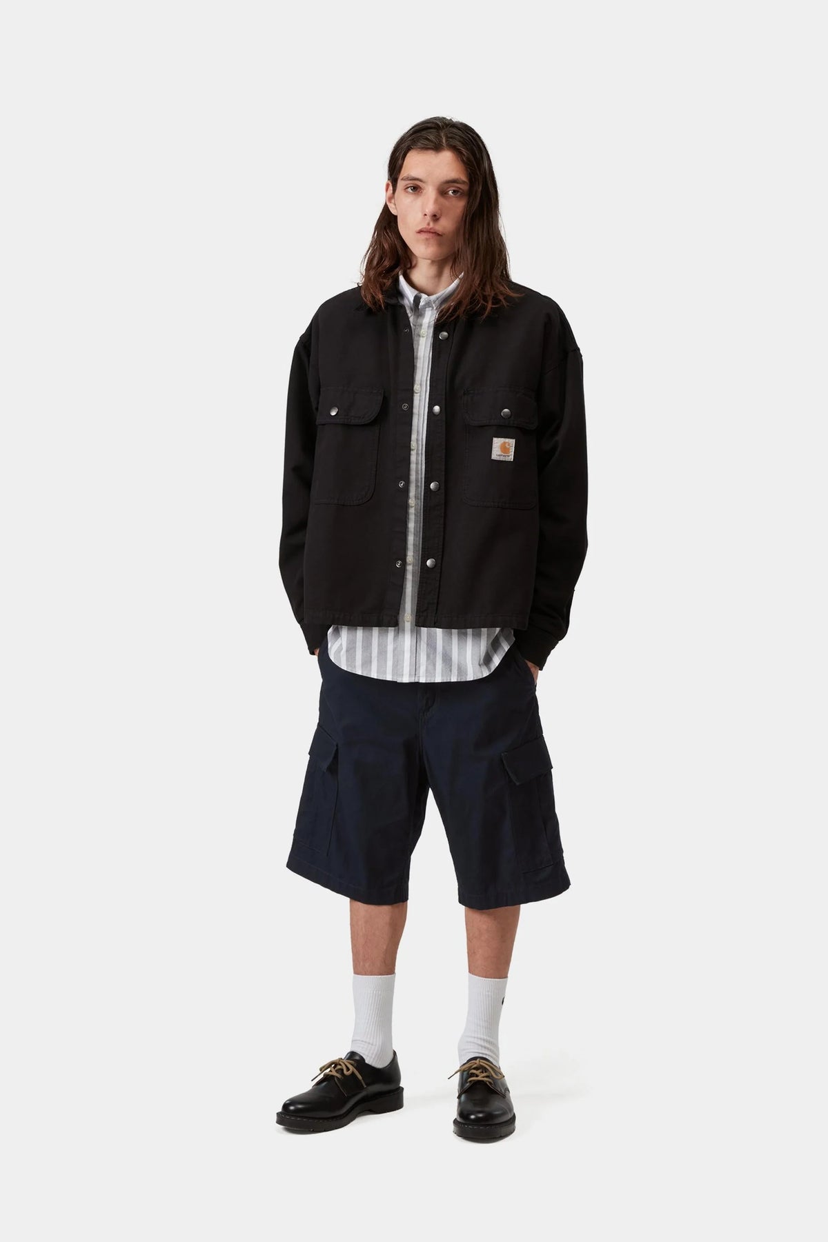 Carhartt WIP Regular Cargo Short in Deep Night Rinsed