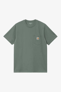 Carhartt WIP S/S Pocket T-Shirt in Velvet Green cotton jersey with chest pocket and woven label