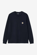 Carhartt WIP L/S Pocket T-Shirt in Dark Navy