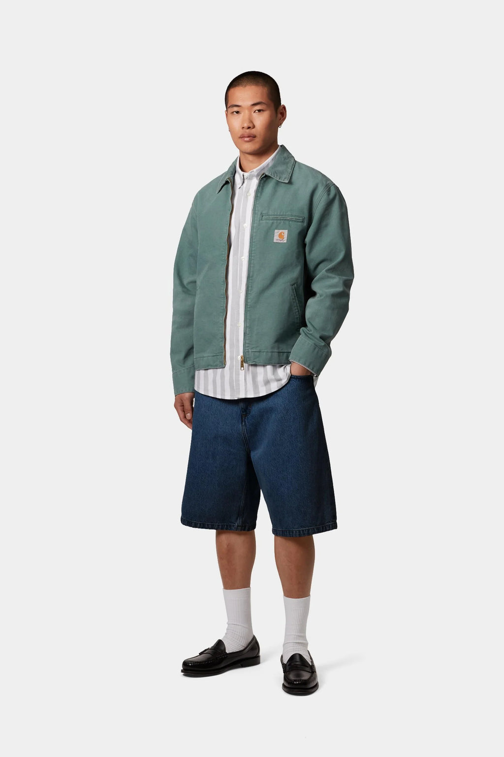 Carhartt WIP Brandon Short in Blue Stone Washed