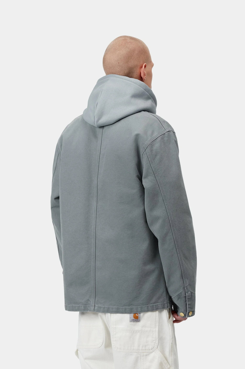Carhartt WIP Michigan Coat in Cozy Blue Stone Canvas