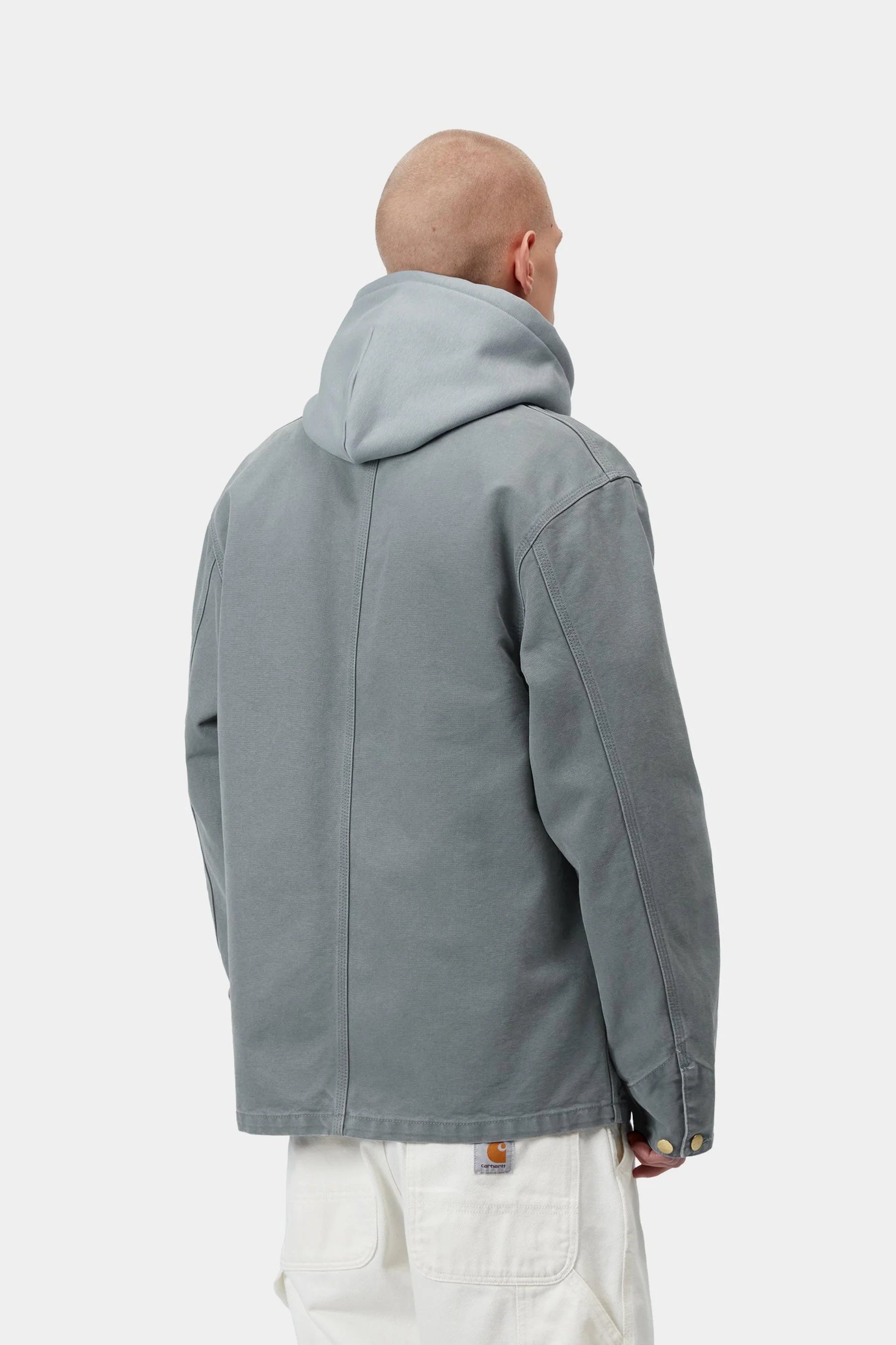Carhartt WIP Michigan Coat in Cozy Blue Stone Canvas