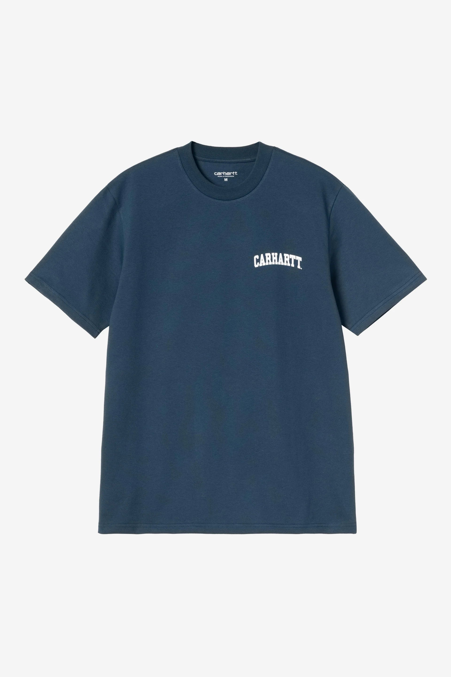 Carhartt WIP S/S University Script T-Shirt in Blue River