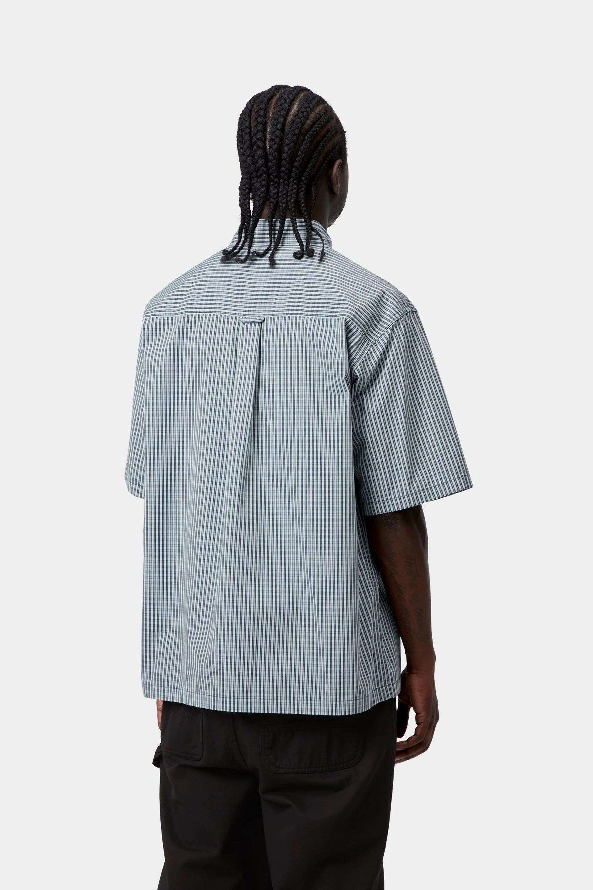 Carhartt WIP S/S Groff Shirt in Blue River