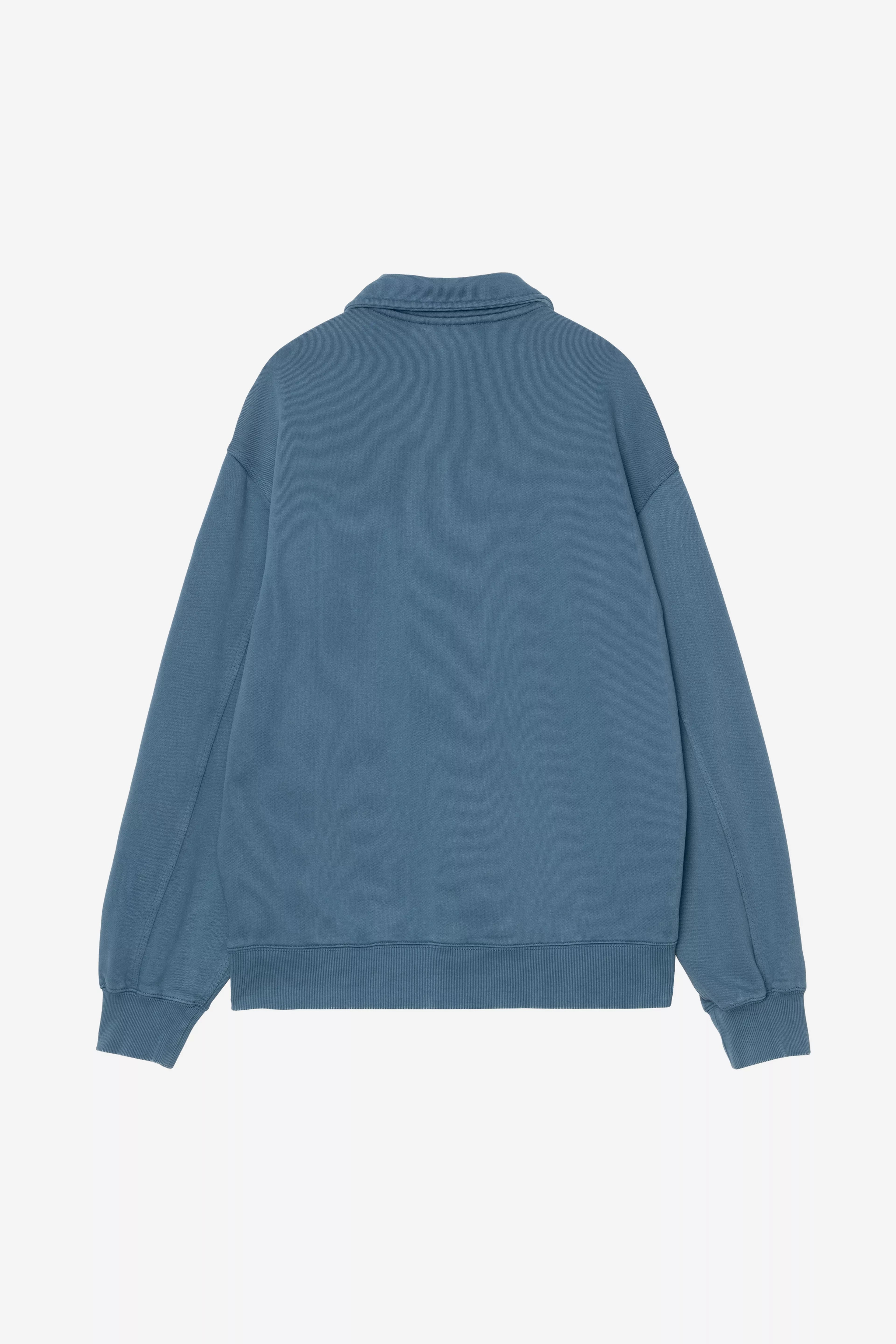 Carhartt WIP Half Zip Detroit Sweat in Blue River Stone Wash